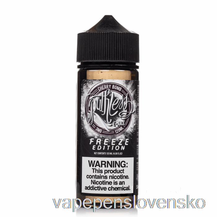 čerešňová Bomba - Freeze Edition - Neľútostná Para - 120ml 3mg Vape Cigareta